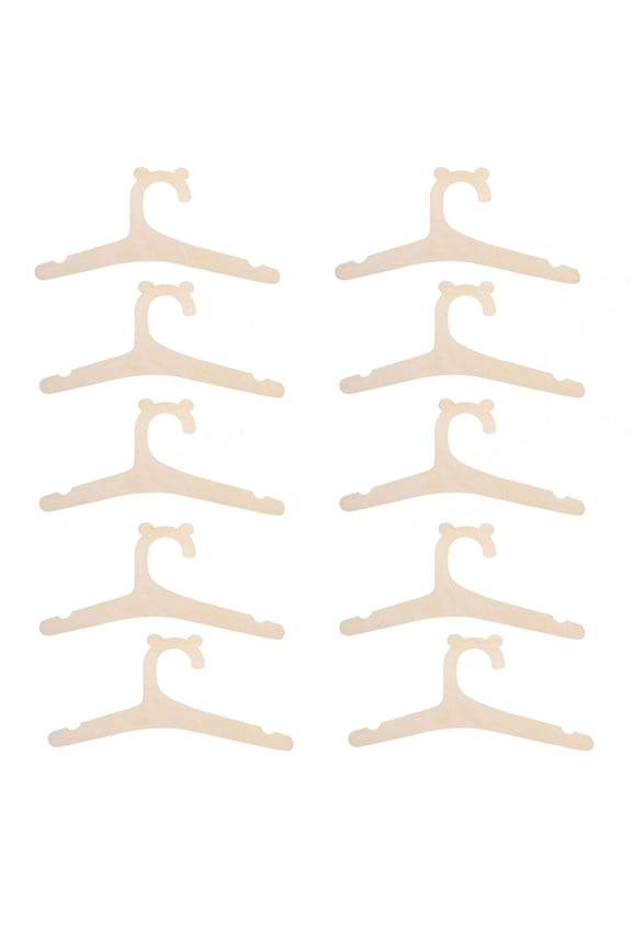 10 Pcs Kids Wooden Hangers, 4.76*8.97 Inch Kids Baby Toddler Children Wooden Hangers,for Clothes & Pants，Baby Children Wooden Hangers