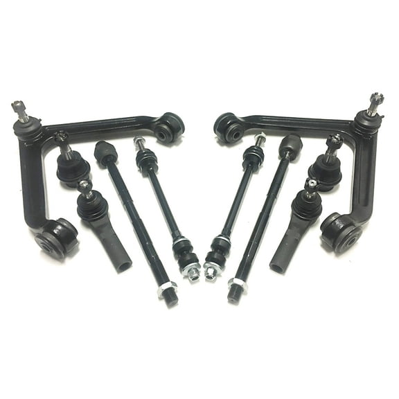 10 Pcs Kit Front Upper Control Arms Lower Ball Joints Sway Bar Links Inner & Outer Tie Rods for 4WD vehicles only Fits select: 2003-2005 DODGE RAM 1500 ST/SLT, 2002 DODGE RAM 1500