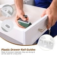 thumbnail image 1 of 10 Pcs Kitchen Cabinet Hooks Center Mount Drawer Guide Drawer Track Guides Plastic Drawer Rail Guides Table White, 1 of 6