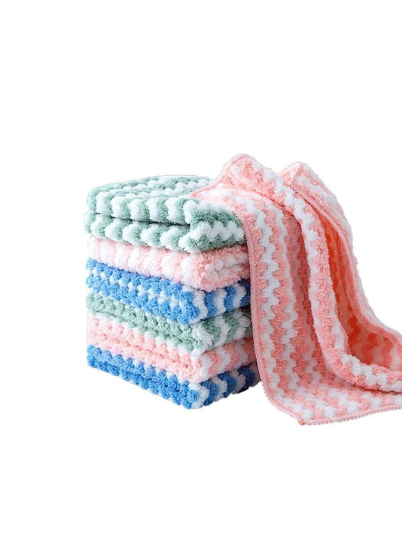 10 Pcs Kitchen Cleaning Cloths Kitchen Towels Dish Towels Cleaning Cloth, All-Purpose Microfiber Towels, Absorbent Streak Free Lint Free Rags for Cleaning Reusable and Washable Towels - 9.8" x 9.8"