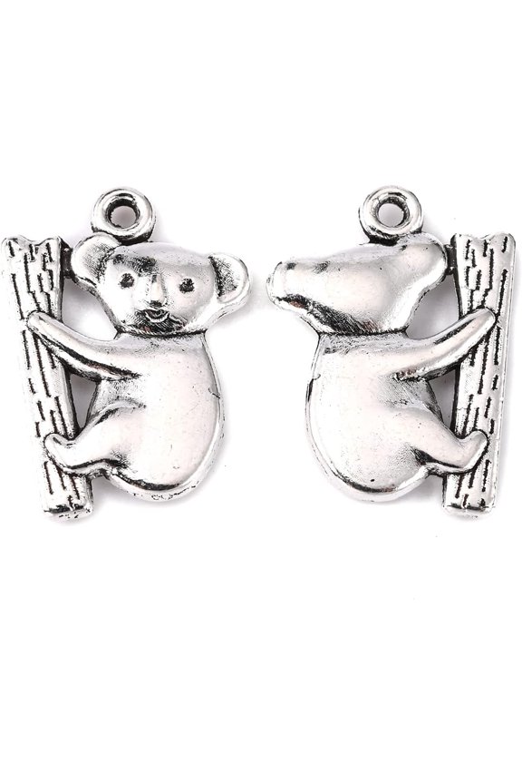 10 Pcs Koala Charms Pendant Tibetan Style Zinc Alloy Pendants Jewelry Making Charms Metal Charms Pendant Pendant Ornament DIY
