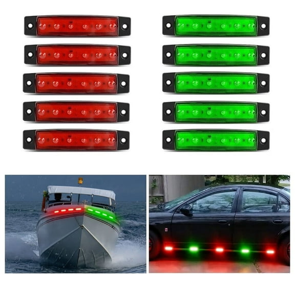 10 Pcs LED Rock Strip Lights Car Underglow Wheel Fender Well Lighting Kits Waterproof for Golf Cart Offroad Truck RV UTV ATV Snowmobile (Green)