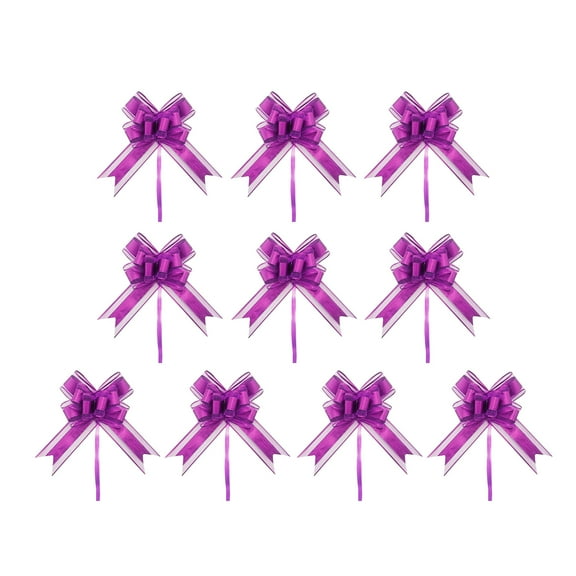 10 Pcs Large Pull Bows for Gift Wrapping,6.29 Inch Pull Bows for Present Wrapping Gift Baskets Flower Bouquets,Pull Ribbon Gift Bows for Party,Christmas,Valentine's Day,Wedding,Birthday
