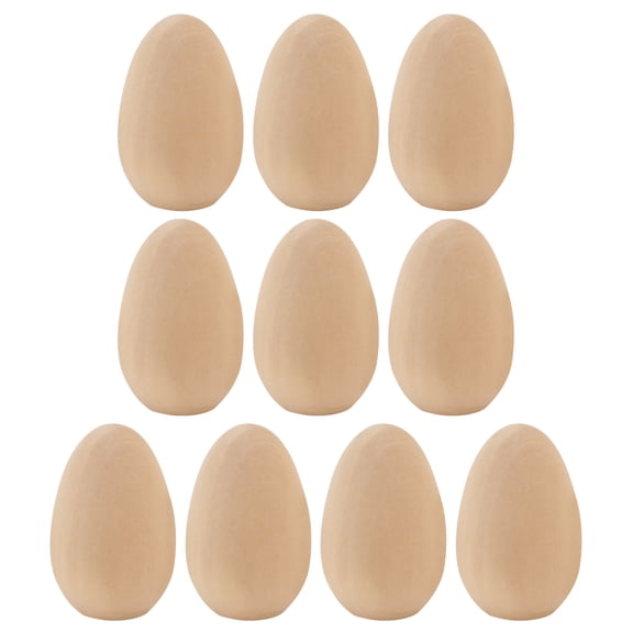10 Pcs Large Wooden Egg Arts and Crafts for Kids Easter Eggs Easter Egg Craft Kit Child 4.5x4.5x6.4cm