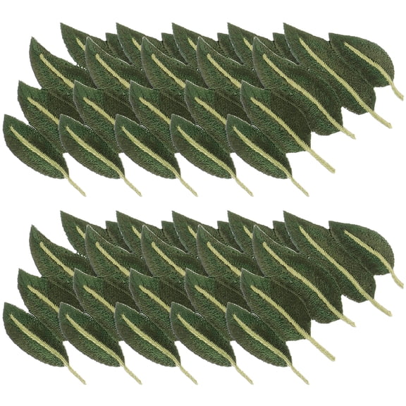 10 Pcs Leaf Embroidery Patch Embroidered Patches Iron Clothing Accessories Fabric Sewing
