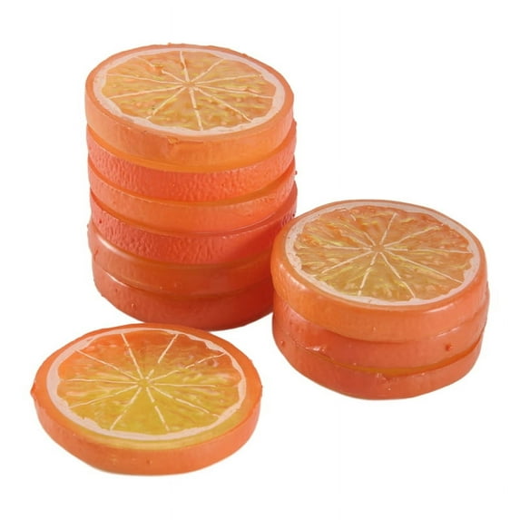 10 Pcs Fake Lemon Artificial Fruit Highly Simulation Lifelike Model for Home Party Decoration Orange