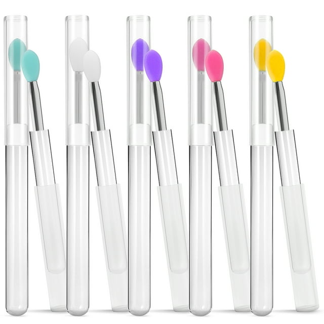 10 Pcs Lip Brush with Lid Lip Brush Applicator Lip Glosses Lip Gloss