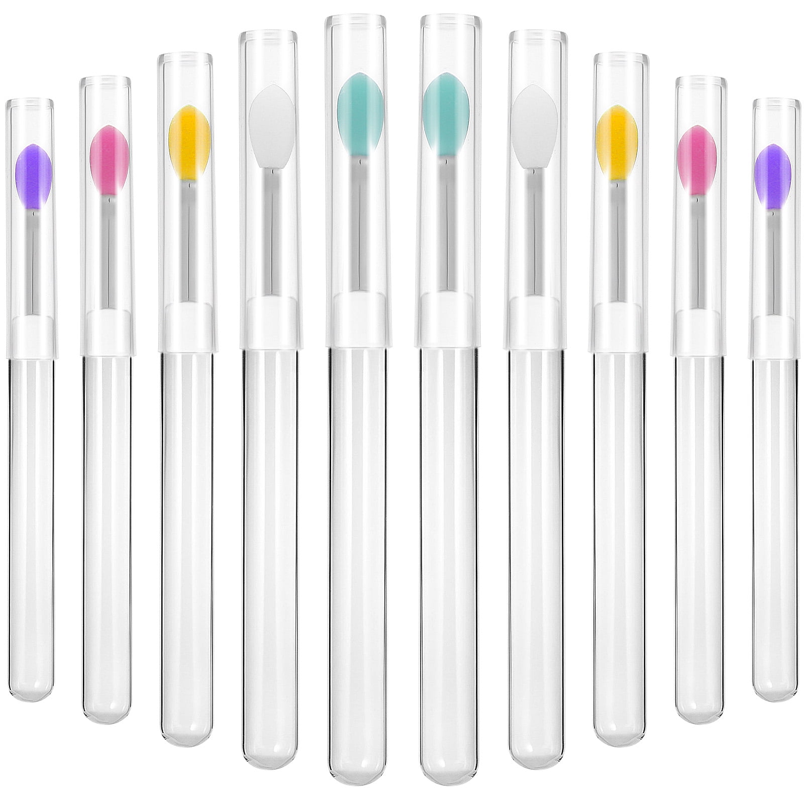 10 Pcs Lip Brushes Silicone Lip Applicator Brushes Reusable Lip Mask