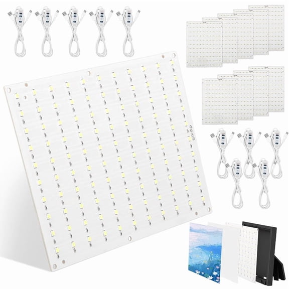 10 Pcs Lithophane LED Backlight Board Kit for A1/A1 Mini/P1/P2/X1/H2 Series, PCB Light Panel Sheet