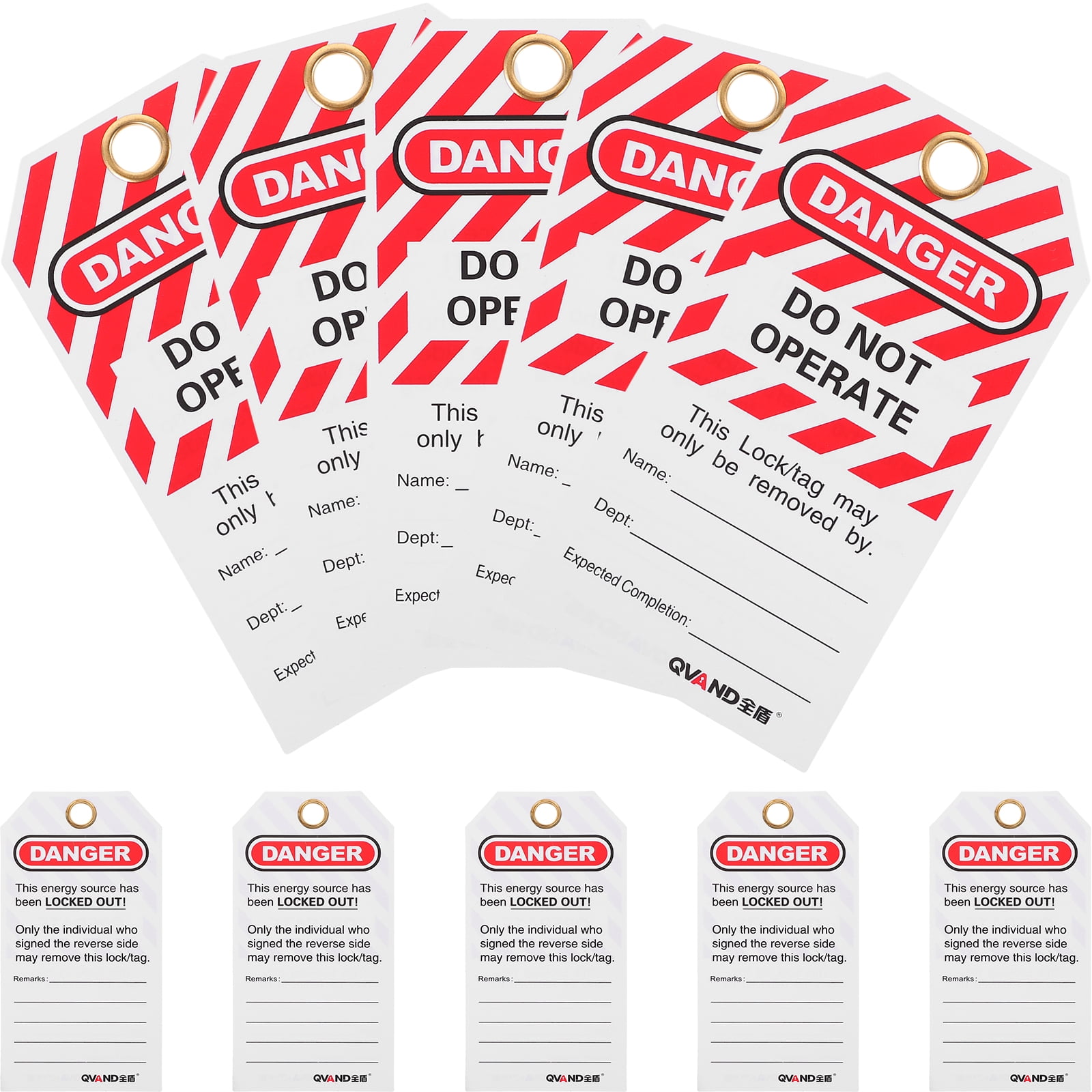 10 Pcs Lock List Equipment Safety Tags Handy Hanging Lockout Tags