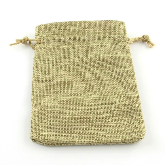 10 Pcs Long Burlap Packing Pouches with Drawstring Design Linen Burlap ...