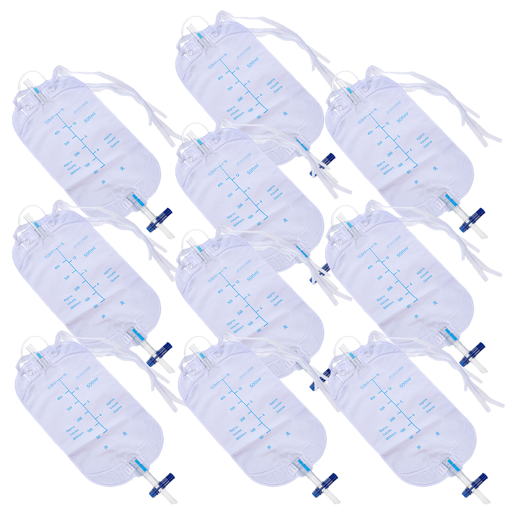 10 Pcs Long Catheter Pouch Urine Bags for Men Urinary Catheters