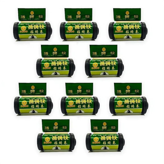 10 Pcs Long Sticky F-ly Ribbon, Strong Adhesive Fl-y Trap Paper, Household F-ly Catcher Board