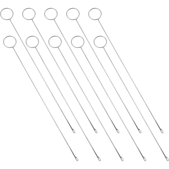 10 Pcs Loop Turner Sewing Tool Knot Grippers Stainless Steel Hook Drawstring Threader Tools Crochet for Silicone Beads Latch Fabric Belts Strips Tube Straps DIY Concepts