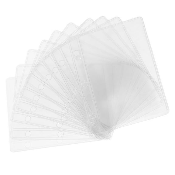 PVC Binder Insert Pouches for Home Use Assorted Color 10 Pcs Lightweight Storage Booklet