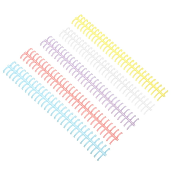 10 Pcs Loose-leaf Coil Clamp Ring Wire Binding Rings Plastic Book Scrapbook Binder Holes