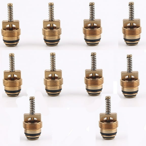 10 Pcs M10 R-1234YF A/C Valve Core Fitting Brass MT0065 15-75236 for R-134A And R-12 Air Conditioning System Repair Parts For Car Truck