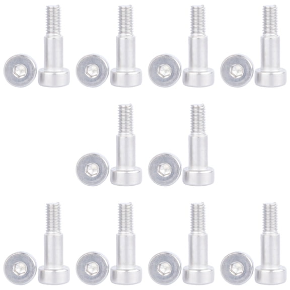 10 Pcs M10 x 0.63 In (16 mm) Socket Head Cap Screws, 304 Stainless Steel Shoulder Bolts, Partially Threaded, Precise Positioning, Corrosion Resistant Fasteners