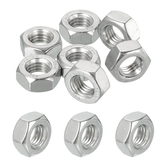 10 Pcs M10x1.5mm Hex Nuts, 316 Stainless Steel Metric Coarse Thread Hardware Nut