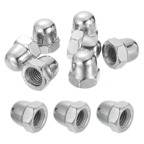 10 Pcs M12x1.75mm Acorn Cap Nuts, 304 Stainless Steel Hex Cap Dome Head Nuts