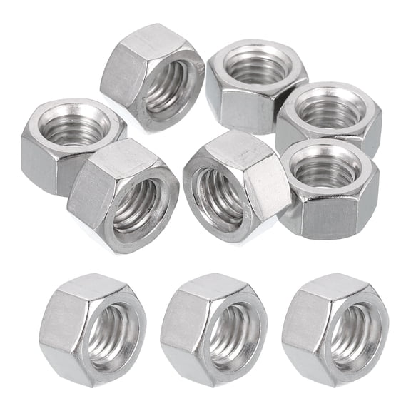 10 Pcs M12x1.75mm Hex Nuts, 304 Stainless Steel Metric Coarse Thread Hardware Nut