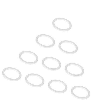 10 Pcs M16 Silver Tone Oil Drain Plug Gaskets Replacement for BMW 07119963252