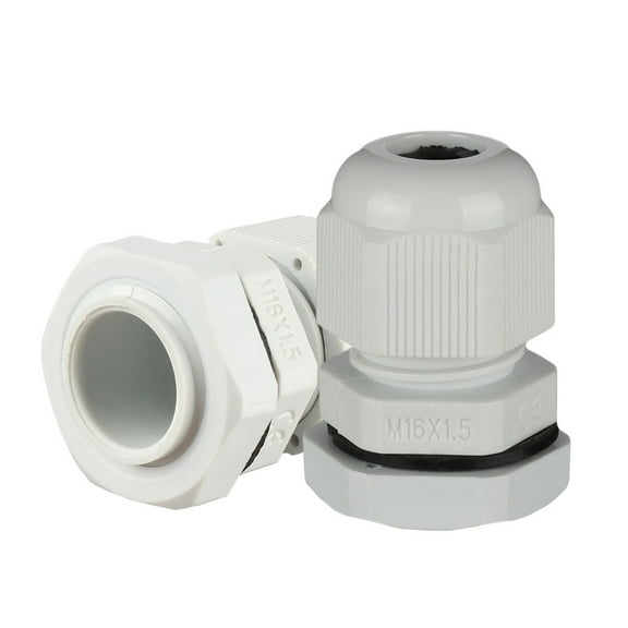 10 Pcs M16 Waterproof IP68 TRS Cable Stuffing Gland Locknut for 4mm-8mm Dia Wire