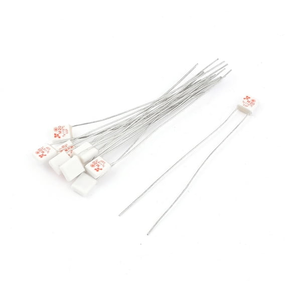 Unique Bargains 10Pcs M20 115 Celsius Degree Motor Temperature Thermal Fuse 250V 2A