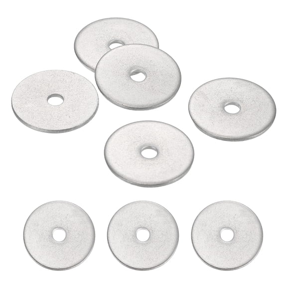 10 Pcs M4.4 304 Stainless Steel Flat Washers 4.4mm ID 25mm OD 1.5mm Thick, Silver