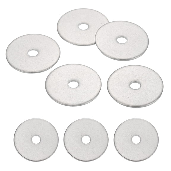10 Pcs M5.5 304 Stainless Steel Flat Washers 5.5mm ID 30mm OD 1.5mm Thick, Silver
