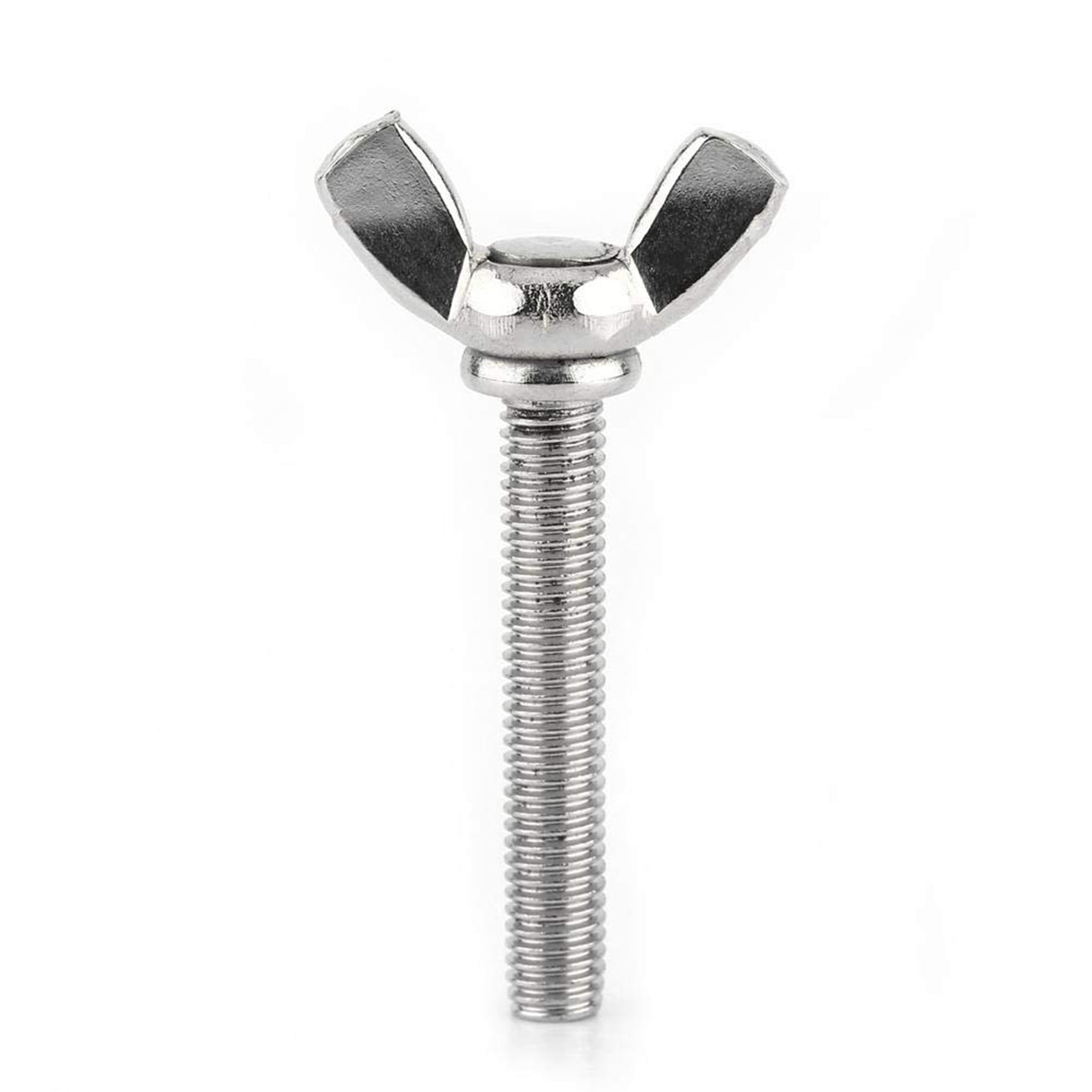 10 Pcs M5 Butterfly Wing Hand Screws Bolts 304 Stainless Steel Fastener Assortment Set, Full Thread (M5X40mm)