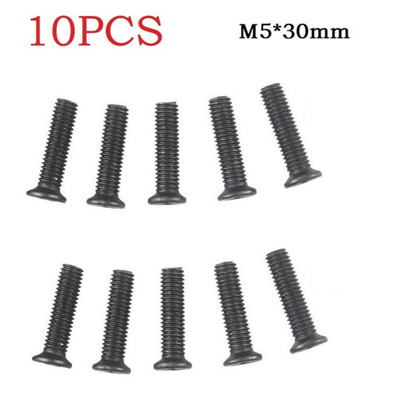 10 Pcs M5x30mm Left Hand Thread Screws, Reverse Thread Fixing Screws for 1/2 3/8 Inch UNF Drill Chuck Shank Adapter, Fasteners for Power Tool Accessories