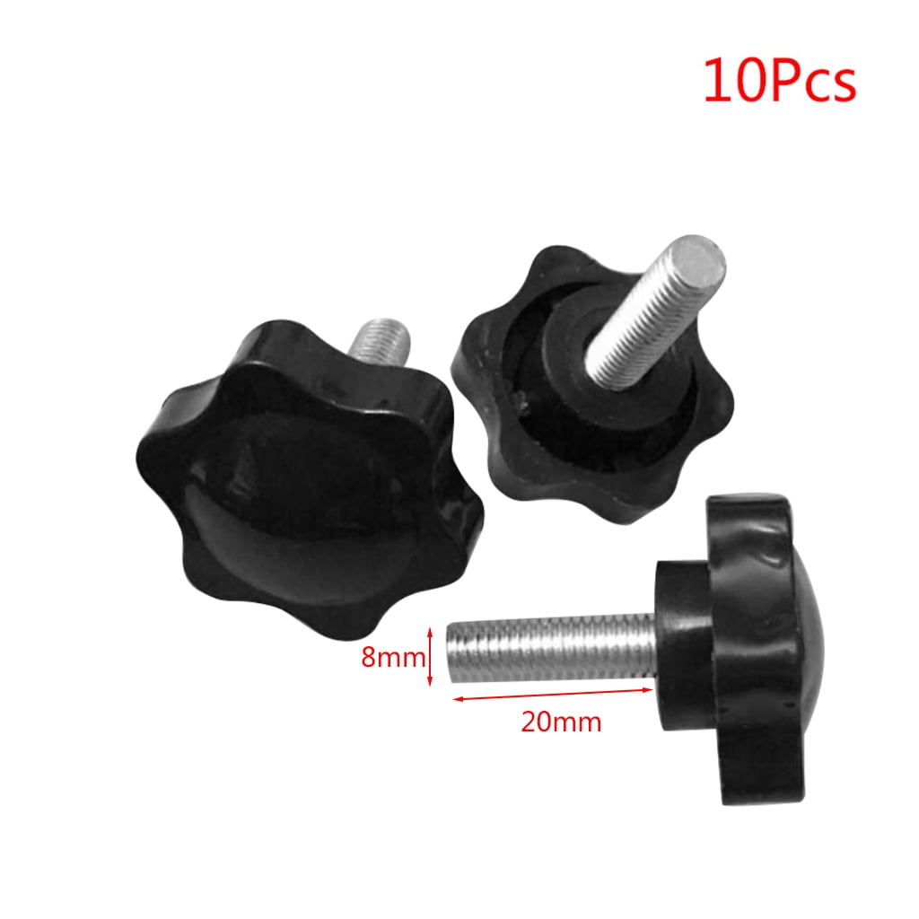 Uxcell 6Pcs M5 X 16mm Star Knobs, Plastic Hex Shaped Clamping Knob Screw Hand - View #2