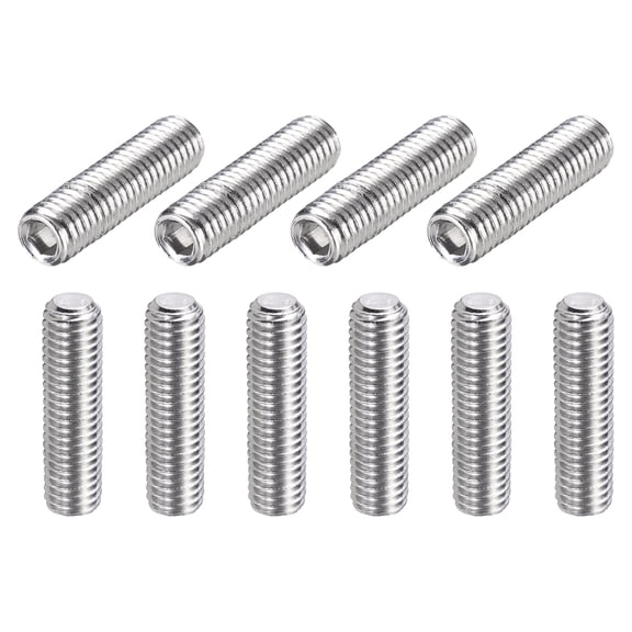 10 Pcs M8-1.25 x 30mm Grub Screws, 304 Stainless Steel Cup Point Allen Head Screws Internal Hex Socket Drive