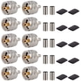 thumbnail image 1 of 10 Pcs MOOKEERF PL-259 UHF Male Plug Crimp Coax Connector Adapter for RG58 LMR195 KSR195 RG400 Cable, 1 of 7
