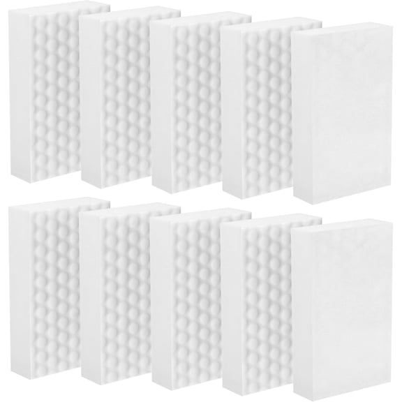 10 Pcs Magic Sponge Eraser Sponges for Cleaning, 2X Density White Magic Sponges Cleaning Erasers for Household Kitchen Sink Bathroom Bathtub Furniture Wall Cleaner Scrubber (3.93x2.36x0.79 in)