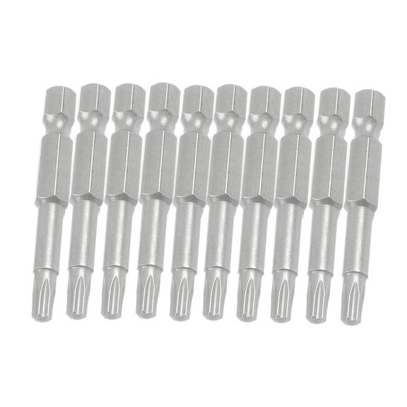 10 Pcs Magnetic 4mm T20 Tip 1/4" Hexagon Shank Metal Torx Screwdriver Bits