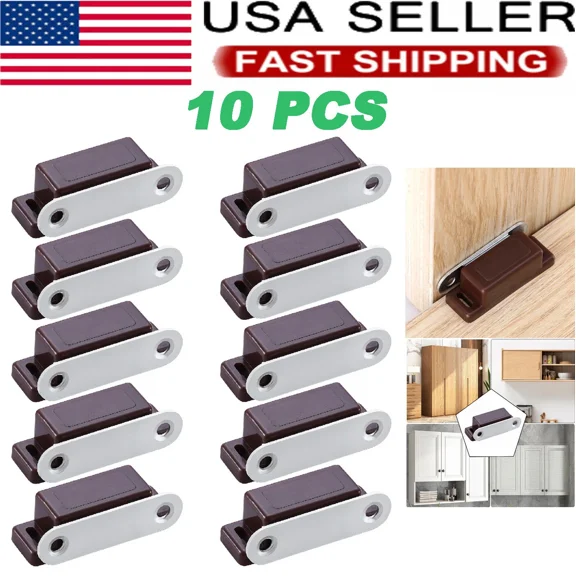 10 Pcs Magnetic Door Catches Kitchen Cupboard Wardrobe Cabinet Latches Catch