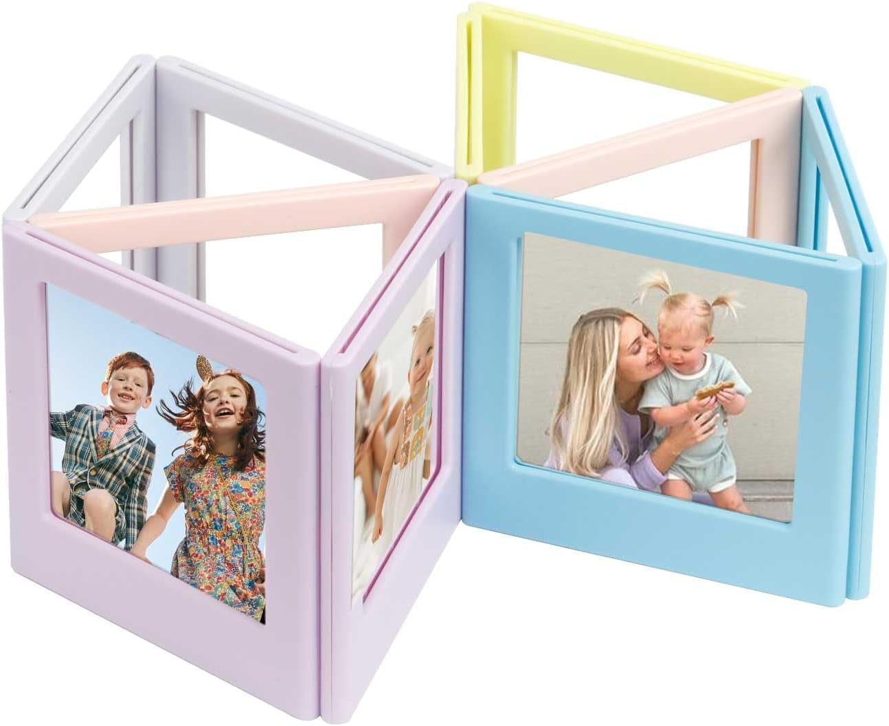 HIYQIN Lot De 5 Cadres Photo Magnétiques Pour Film Instax Mini, Cadres Photo 5 X 7,6 Cm, Cadres Magnétiques De Réfrigérateur Compatibles Avec Fujifilm Instax Mini LiPlay 12 11 9 8 99 70 50 40 SE EVO