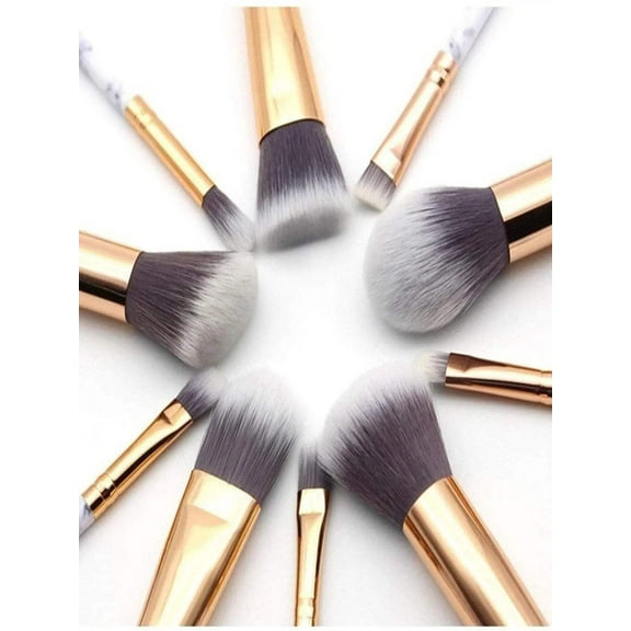 10 Pcs Makeup Brushes.