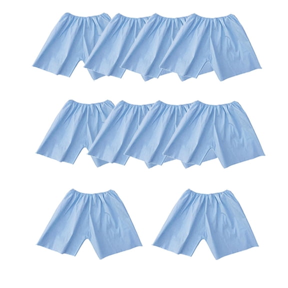 10 Pcs Male Boxer Shorts Exam Shorts Disposable Underpants Elastic Waistband for Men's Travel and Waxing