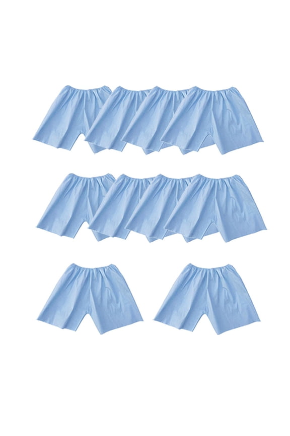 10 Pcs Male Boxer Shorts Exam Shorts Disposable Underpants Elastic Waistband for Men's Travel and Waxing