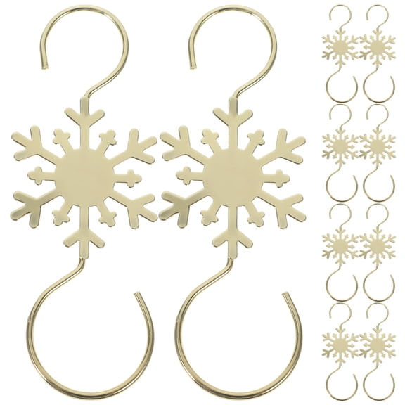 10 Pcs Mantel Decorations Ornament Reusable Hook Goldendoodle Golden Color S-shaped Hangers Christmas Stocking Holders