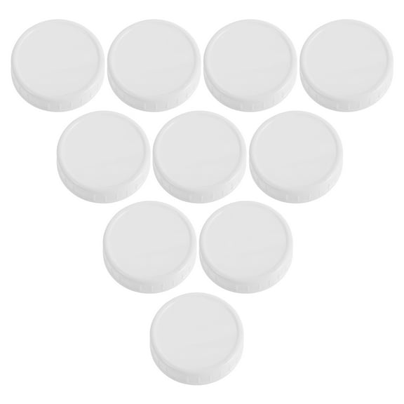10 Pcs Mason Jar Plastic Lid Wide Mouth Lids Lids for Canning Mason Jar Lids Mason Jar Kitchen Lids Ball Canning Lids