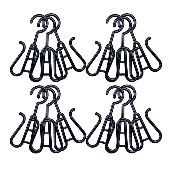 10 Pcs Shoe Rack Door Hangers Towel Hook Sneaker Coat Black