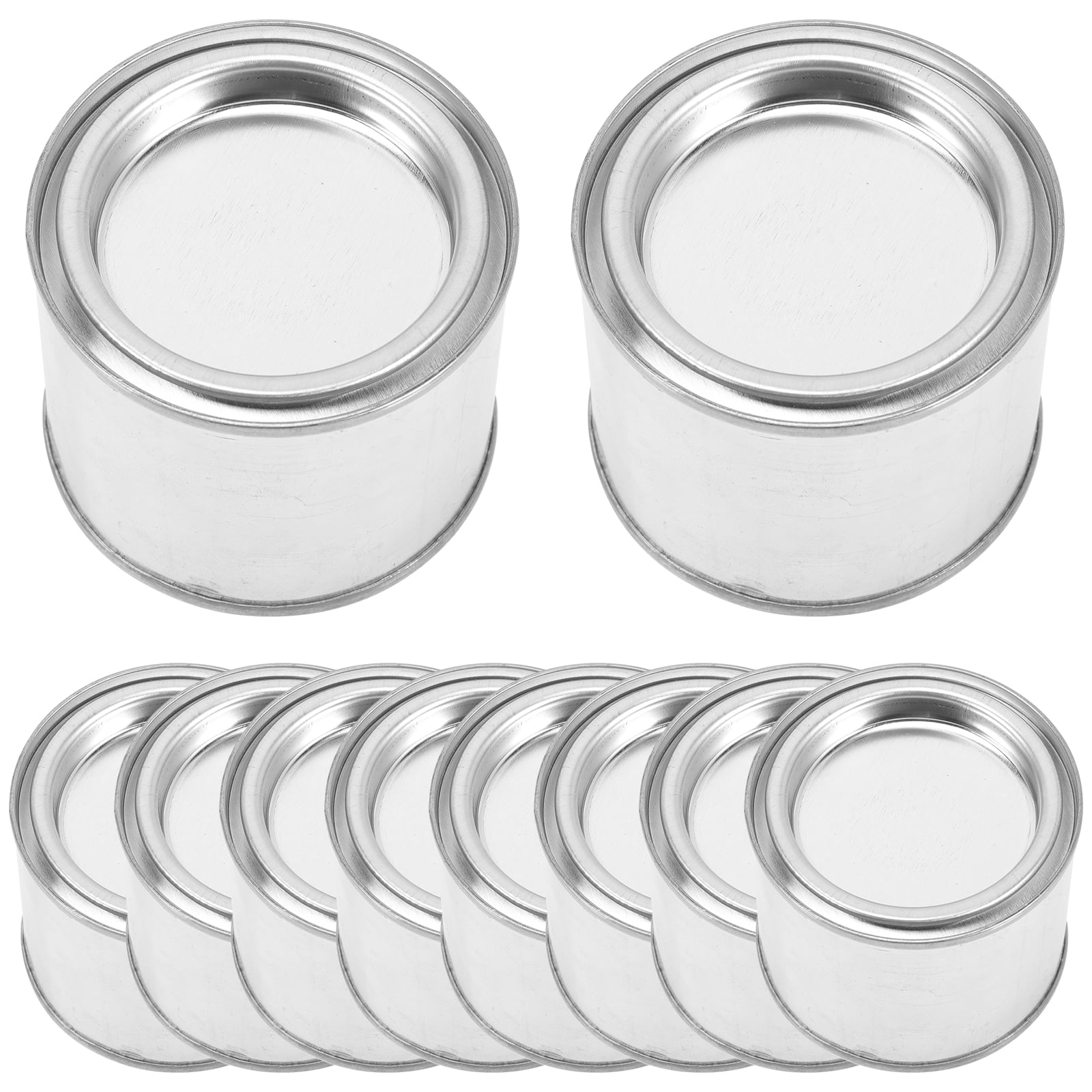 10 Pcs Metal Container with Lid Handheld Pigment Container Metal Bucket