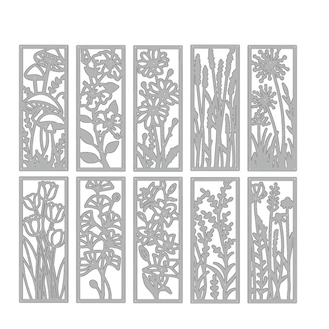 10 Pcs Metal Flower Plant Frame Cutting Dies Flowers Metal Dies