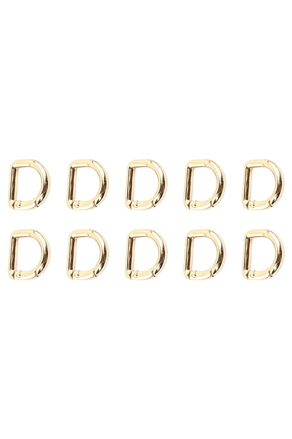 10 Pcs Metal Keyring Clip Buckles Clasps Clamps Spring D Rings Key Hooks