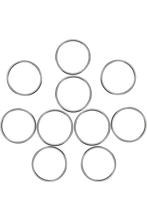 10 Pcs Metal O Rings 2 Inch Solid Stainless Steel Round Ring Buckles Metal Loops Creative Craft