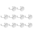 thumbnail image 1 of 10 Pcs Metal Ring Base Blank, 12mm Adjustable Pad Cabochon Ring Blank for Jewelry Making, Silver, 1 of 7